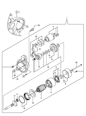 STARTING MOTOR (3TNV84T-BKSA) STARTING MOTOR (3TNV84T-BKSA)