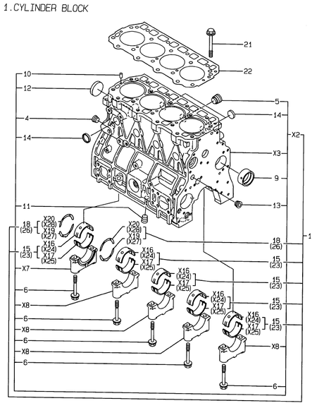 CYLINDER BLOCK (4TNE94-DBW)