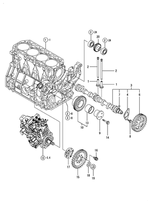 CAMSHAFT & DRIVING GEAR (4TNV98-NSA2) CAMSHAFT & DRIVING GEAR (4TNV98-NSA2)