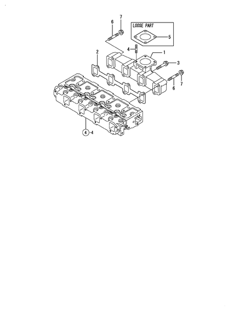 EXHAUST MANIFOLD (4TNE94-DBC)