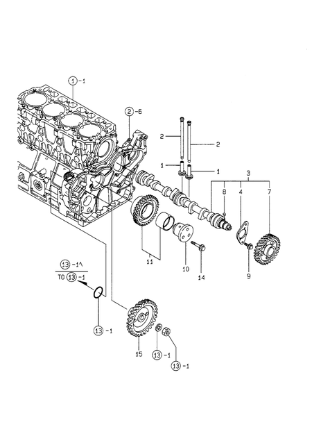 CAMSHAFT & DRIVING GEAR (4TNE106-TB)