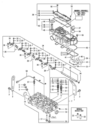 CYLINDER HEAD & BONNET (3TNM72-CUKS)