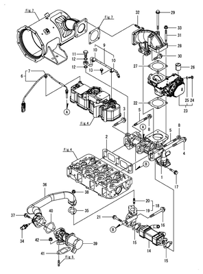 EXHAUST MANIFOLD (3TNV88C-DSA) EXHAUST MANIFOLD (3TNV88C-DSA)