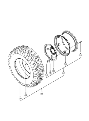 REAR WHEEL TIRE R1 (LX4100(YANMAR)) REAR WHEEL TIRE R1 (LX4100(YANMAR))