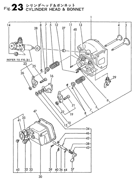 CYLINDER HEAD & BONNET (TS60C-GB) CYLINDER HEAD & BONNET (TS60C-GB)
