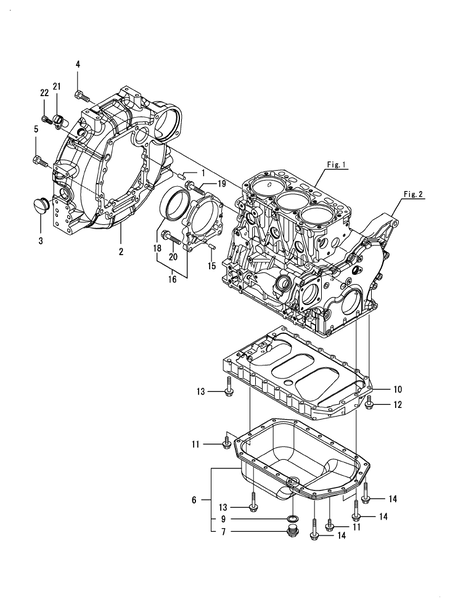 FLYWHEEL HOUSING & OIL SUMP (3TNV88C-DTR2) FLYWHEEL HOUSING & OIL SUMP (3TNV88C-DTR2)