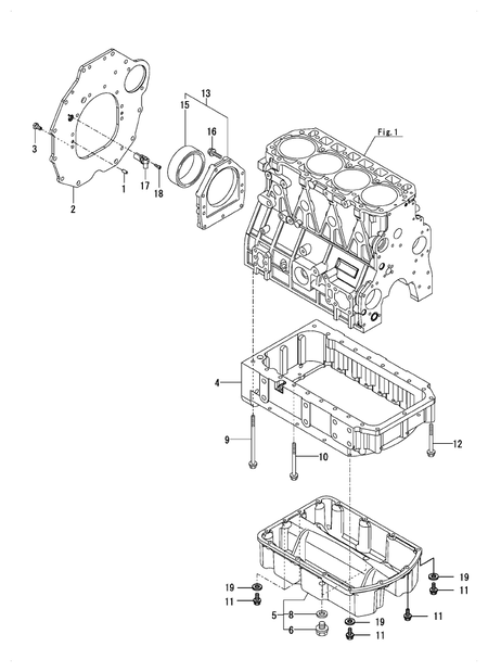 MOUNTING FLANGE & OIL SUMP (4TNV98C-XNITL)