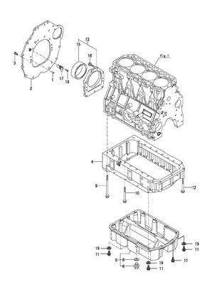 MOUNTING FLANGE & OIL SUMP (4TNV98C-XNITL)