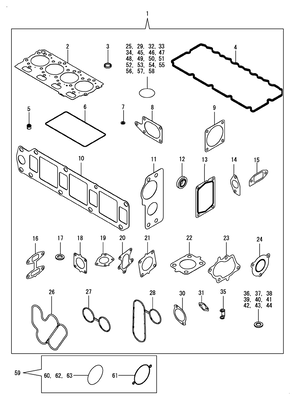 GASKET SET 1 (4TN107FTT-1SYA2) GASKET SET 1 (4TN107FTT-1SYA2)