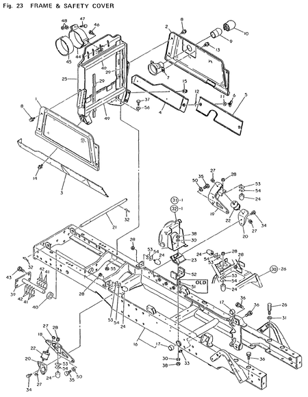 FRAME & SAFETY COVER (YM140D) FRAME & SAFETY COVER (YM140D)