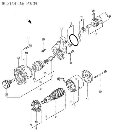 STARTING MOTOR (4TN84E-RK) STARTING MOTOR (4TN84E-RK)