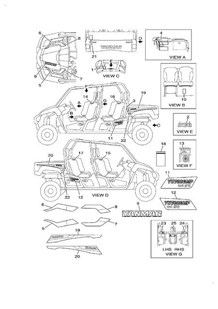 EMBLEM & LABEL 1 (YU700G-RD(2021US))