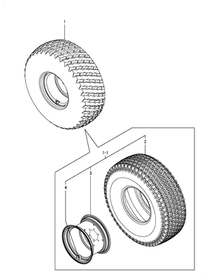 REAR WHEEL TIRE(13.6X16) (YT235Y)