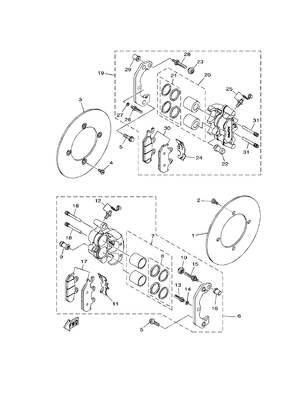 FRONT BRAKE CALIPER (YU700G(2018US))