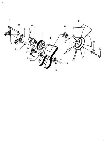 COOLING FAN BELT (4TN107FHT-2SSHA)