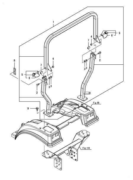 ROPS UPPER (SC2450(YANMAR))