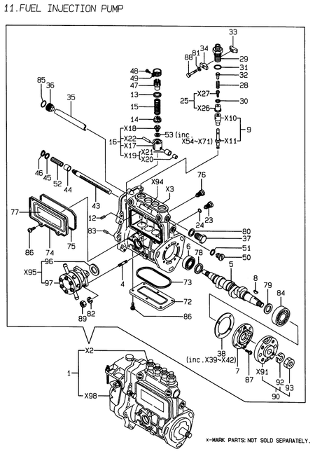 FUEL INJECTION PUMP (4TNE88-ESF)