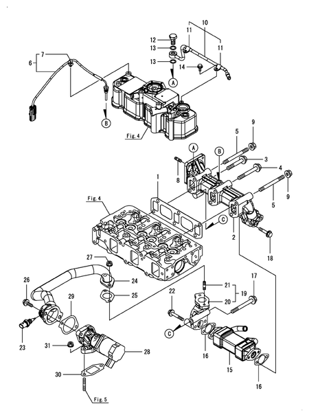 EXHAUST MANIFOLD (3TNV88C-DMU)