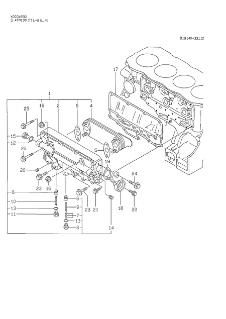 OIL COOLER (4TN100L-GL) OIL COOLER (4TN100L-GL)
