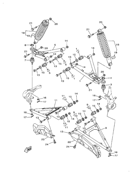FRONT SUSPENSION & WHEEL (YU700G-RD(2022US))