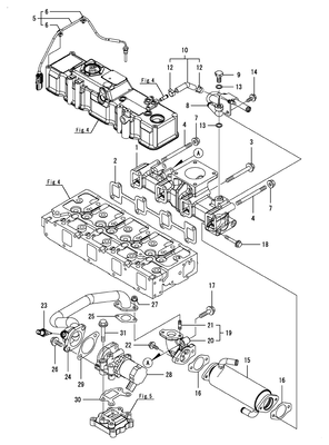 EXHAUST MANIFOLD (4TNV98C-NYEM) EXHAUST MANIFOLD (4TNV98C-NYEM)