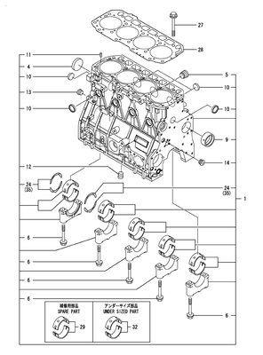 CYLINDER BLOCK (4TNV98C-NYEM) CYLINDER BLOCK (4TNV98C-NYEM)