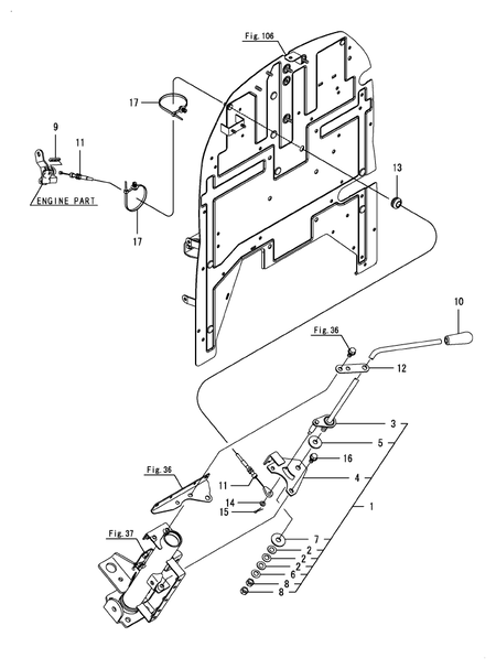 ACCEL LEVER (YM347A-BR)