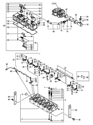 CYLINDER HEAD & BONNET (4TNV98CT-NKW) CYLINDER HEAD & BONNET (4TNV98CT-NKW)