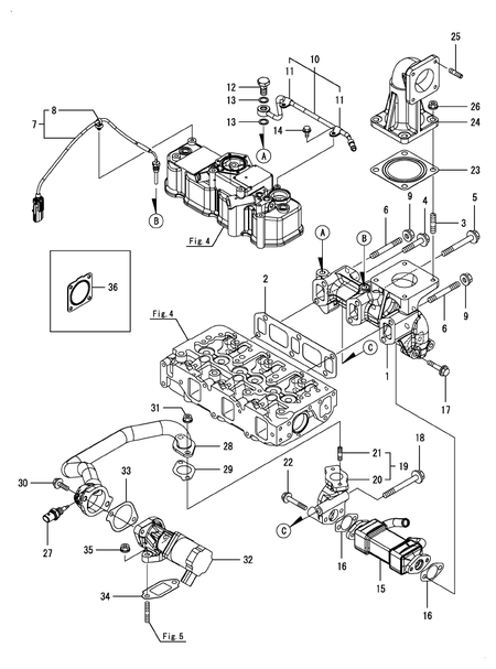 EXHAUST MANIFOLD (3TNV88C-DTR3)
