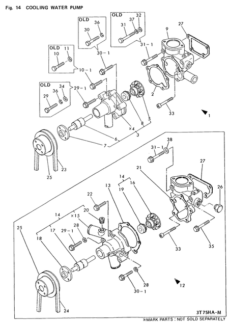 COOLING WATER PUMP (3T75HA) COOLING WATER PUMP (3T75HA)
