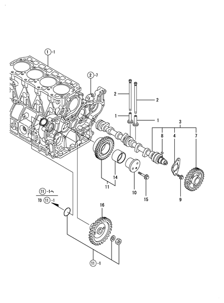 CAMSHAFT & DRIVING GEAR (4TNE94-EIK)