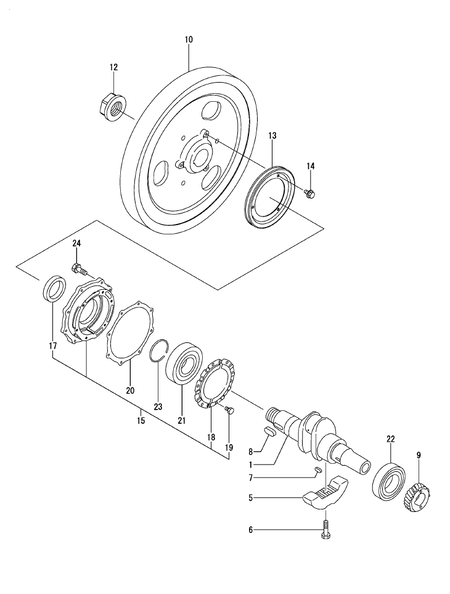 CRANKSHAFT & FLYWHEEL (TF160LX)