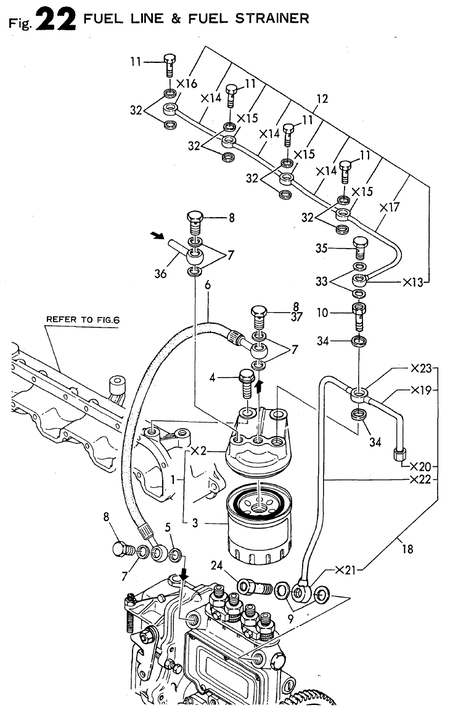 FUEL PIPE & FUEL STRAINER (4JH2LTE-K) FUEL PIPE & FUEL STRAINER (4JH2LTE-K)