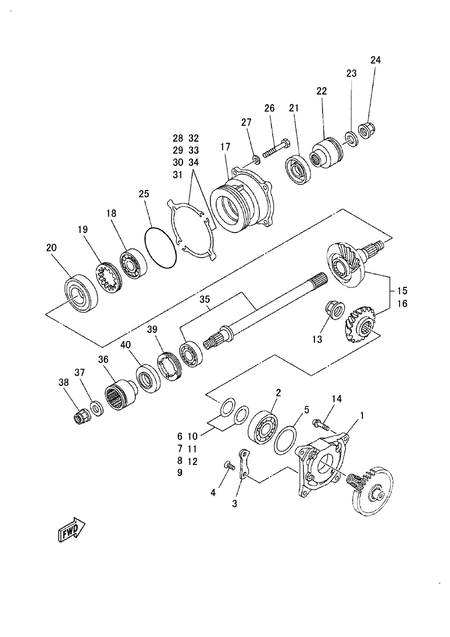 MIDDLE DRIVE GEAR (YU700GMP) MIDDLE DRIVE GEAR (YU700GMP)