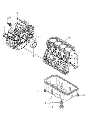 FLYWHEEL HOUSING & OIL SUMP (4TNV98C-NSA) FLYWHEEL HOUSING & OIL SUMP (4TNV98C-NSA)