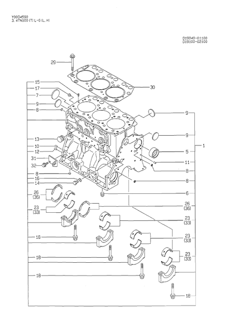 CYLINDER BLOCK (4TN100L-GL) CYLINDER BLOCK (4TN100L-GL)