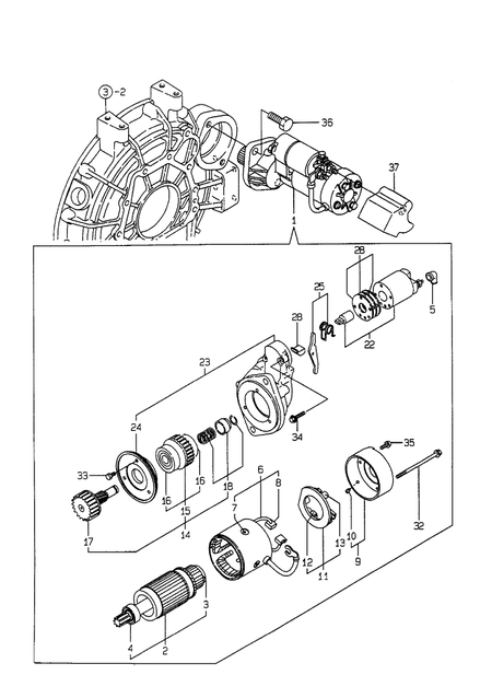 STARTING MOTOR (4TNE98-TBA) STARTING MOTOR (4TNE98-TBA)