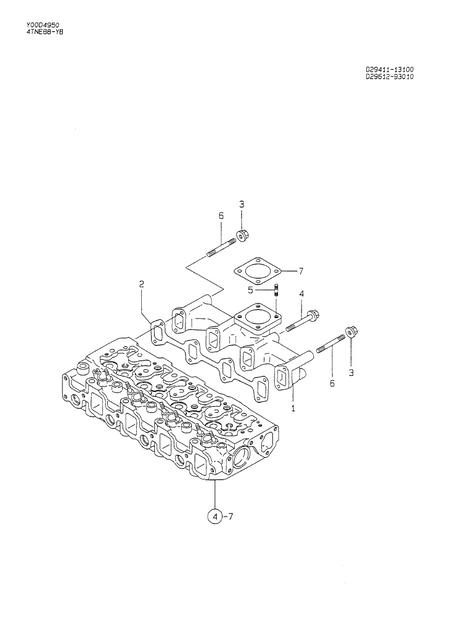 EXHAUST MANIFOLD (4TNE88-YB)