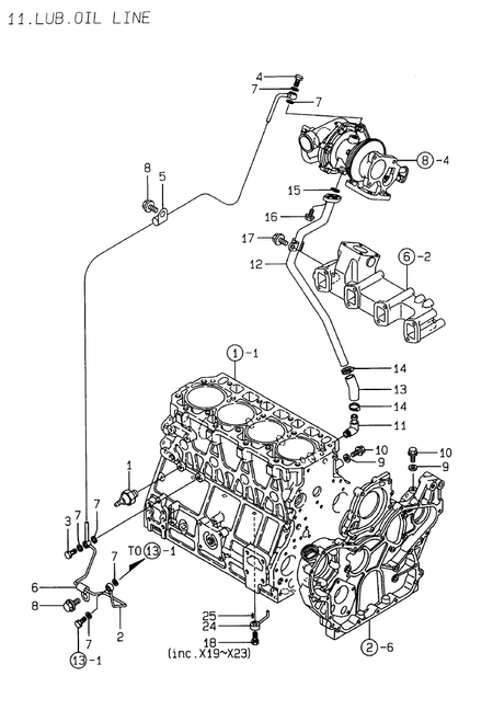 LUB. OIL LINE (4TNE106T-GE)