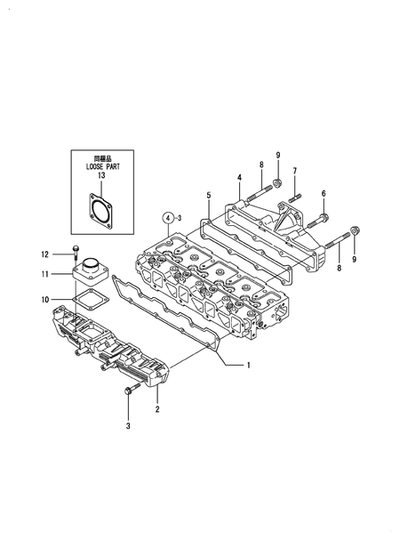 SUCTION & EXHAUST MANIFOLD (4TNE98-BQFLC)