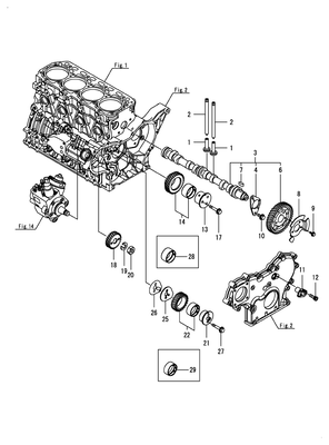 CAMSHAFT & DRIVING GEAR (4TNV86CT-GGE) CAMSHAFT & DRIVING GEAR (4TNV86CT-GGE)