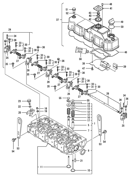 CYLINDER HEAD & BONNET (4TNV88-PNS)