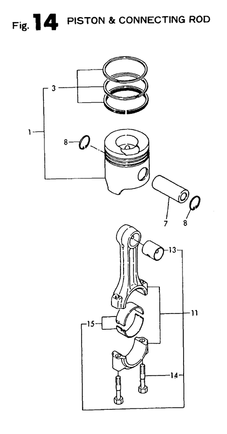 PISTON & CONNECTING ROD (4T95LTE-SH) PISTON & CONNECTING ROD (4T95LTE-SH)