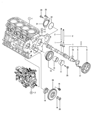 CAMSHAFT & DRIVING GEAR (4TNV88-DSA) CAMSHAFT & DRIVING GEAR (4TNV88-DSA)