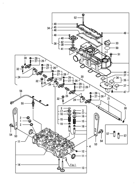 CYLINDER HEAD & BONNET (3TNM74F-SACVS)