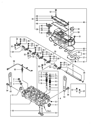 CYLINDER HEAD & BONNET (3TNM74F-SACVS)