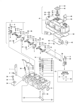 CYLINDER HEAD & BONNET (3TNV82A-BDSA) CYLINDER HEAD & BONNET (3TNV82A-BDSA)