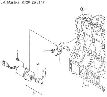 ENGINE STOP DEVICE (4TNE98-KM)