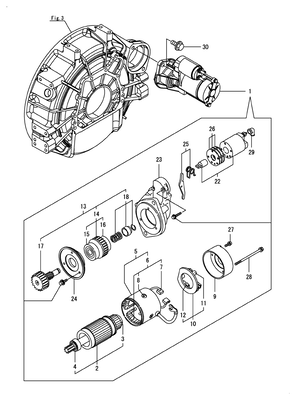 STARTER MOTOR (4TNV98T-ZGGM) STARTER MOTOR (4TNV98T-ZGGM)
