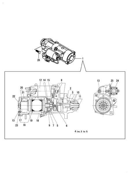 STARTER MOTOR (4TN107FTT-5SMUF)